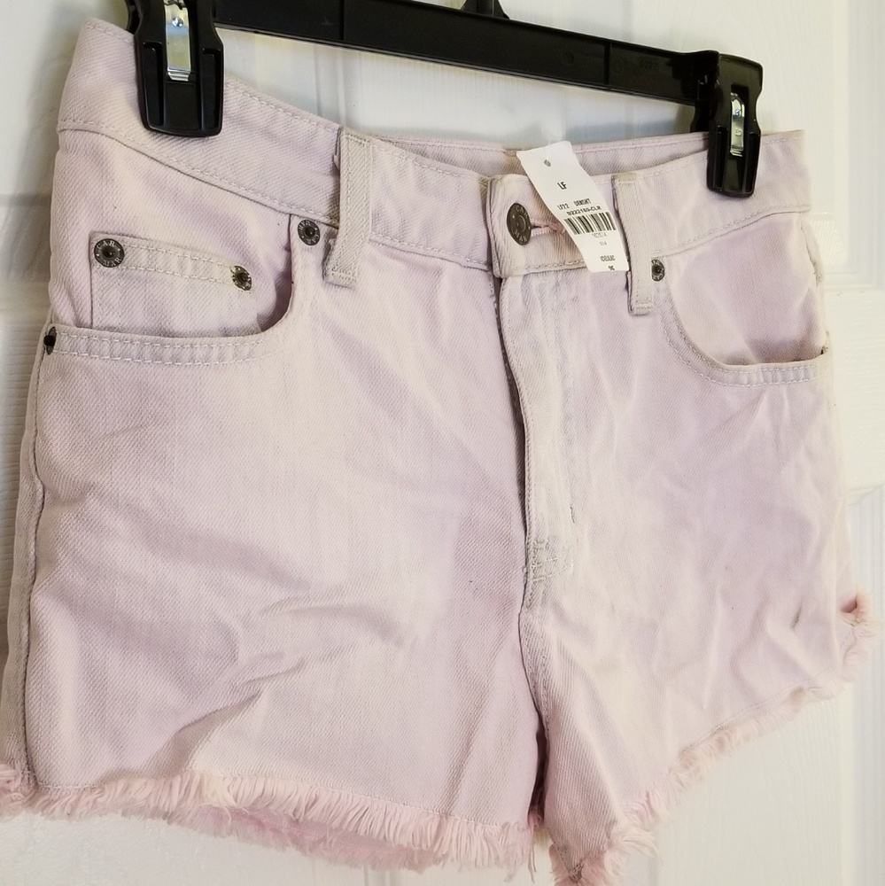 Pink jean shorts